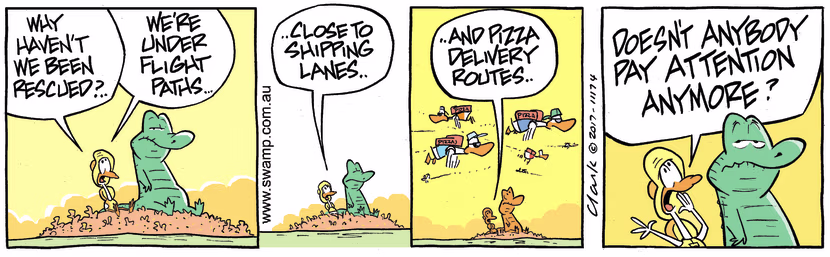 Swamp Cartoon - Old Man Croc Shipping Lanes ComicOctober 20, 2017
