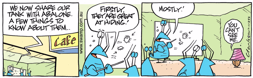 Swamp Cartoon - Abalone Hiding ComicJanuary 23, 2018