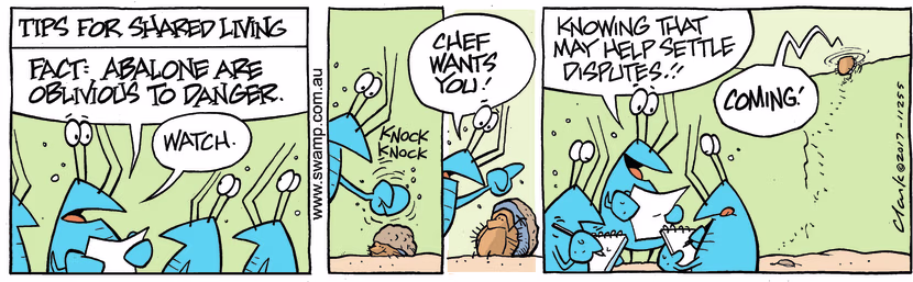 Swamp Cartoon - Abalone Danger ComicJanuary 24, 2018
