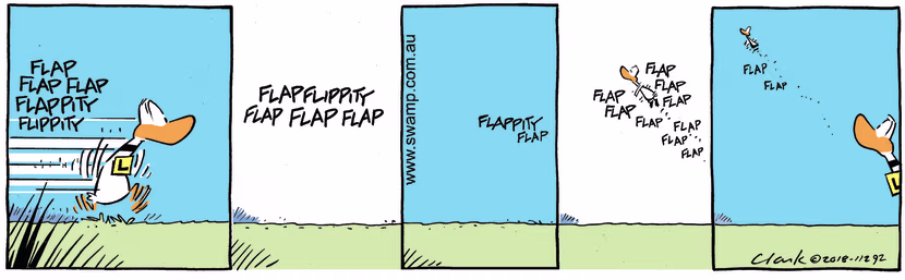 Swamp Cartoon - Ding Duck Looks Like Flying ComicMarch 9, 2018