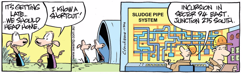 Swamp Cartoon - Swamp Rats Incursion ComicMarch 26, 2018