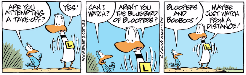 Swamp Cartoon - Ding Duck Distance ComicMay 7, 2018