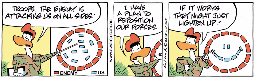 Swamp Cartoon - Army Sergeant Reposition ComicMay 9, 2018
