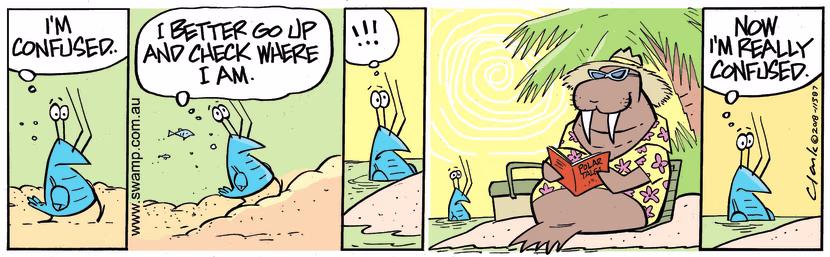 Swamp Cartoon - Bob Crayfish Confused ComicJune 27, 2018