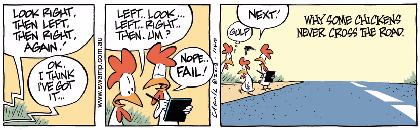 Swamp Cartoon - Swamp Chicken Fail ComicJuly 24, 2018