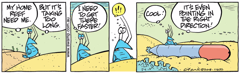 Swamp Cartoon - Bob Crayfish Torpedo ComicAugust 7, 2018
