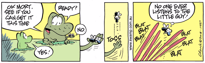 Swamp Cartoon - Swamp Fly Little Guy ComicAugust 13, 2018