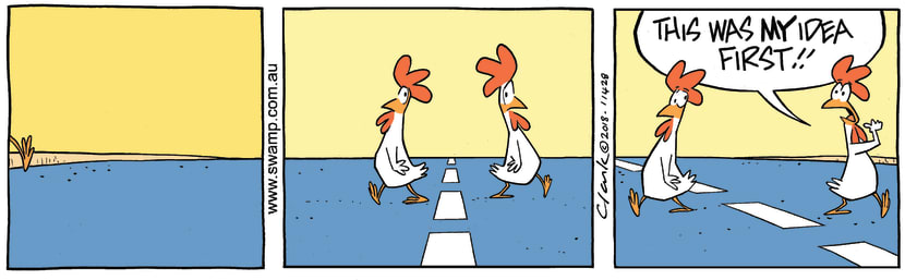 Swamp Cartoon - Chicken Crossing Road First ComicAugust 14, 2018