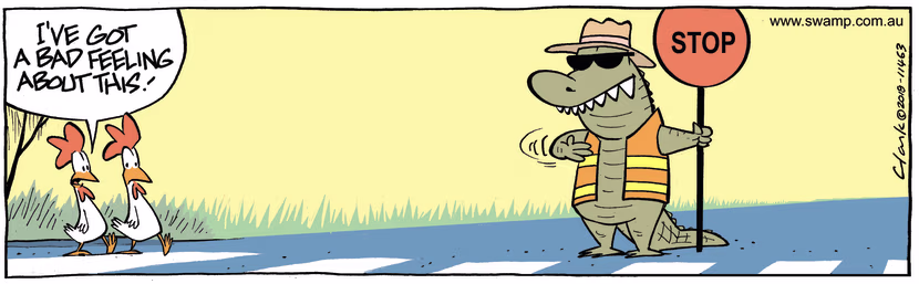Swamp Cartoon - Swamp Chicken Bad Feeling ComicSeptember 24, 2018