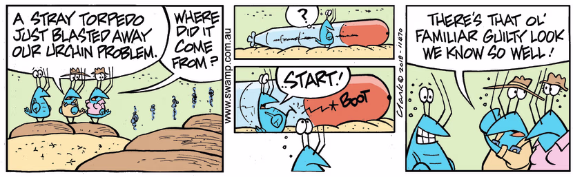 Swamp Cartoon - Bob Crayfish Boot ComicOctober 2, 2018