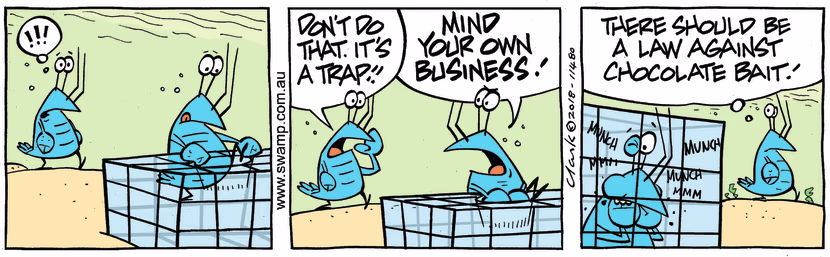 Swamp Cartoon - Bob Crayfish Chocolate Bait ComicOctober 13, 2018