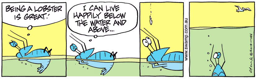 Swamp Cartoon - Bob Crayfish Above Water ComicOctober 20, 2018