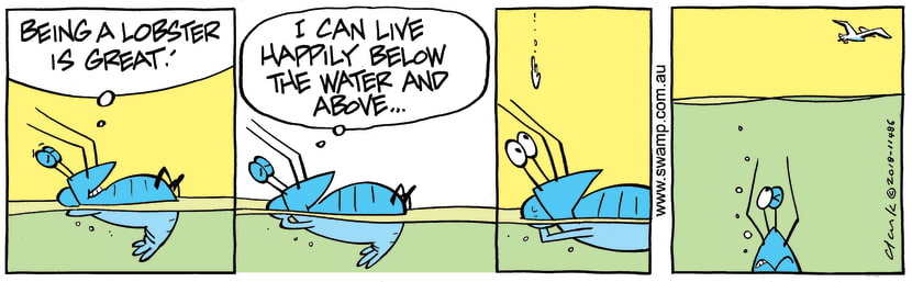 Swamp Cartoon - Bob Crayfish Above Water ComicOctober 20, 2018