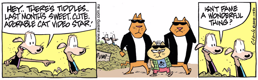 Swamp Cartoon - Tiddles Cat Star ComicOctober 25, 2018