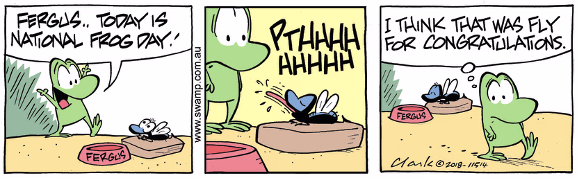 Swamp Cartoon - Mort National Frog Day ComicNovember 22, 2018