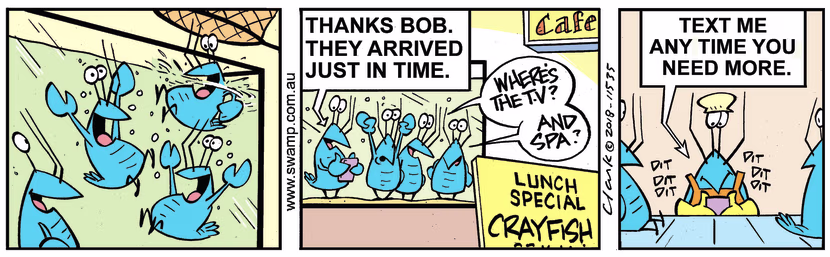 Swamp Cartoon - Bob Crayfish More ComicDecember 17, 2018