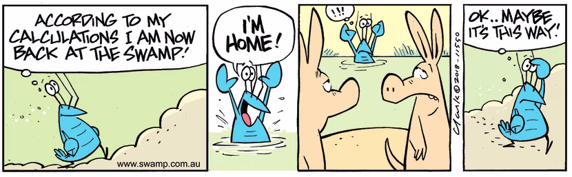Swamp Cartoon - Bob Crayfish Back ComicJanuary 5, 2019