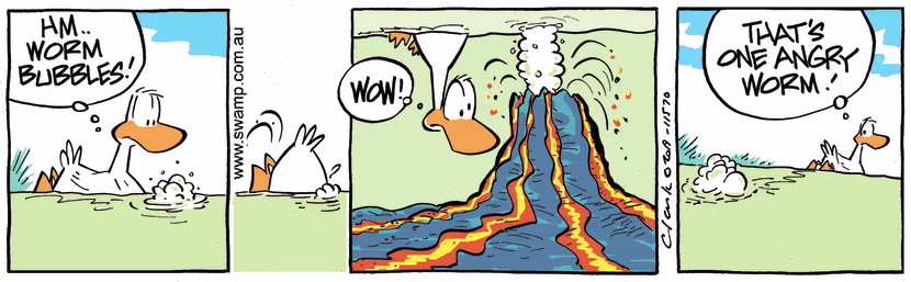 Swamp Cartoon - Swamp Worm Bubbles ComicFebruary 2, 2019