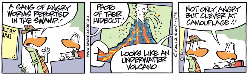 Swamp Cartoon - Swamp Worms Camouflage ComicFebruary 5, 2019