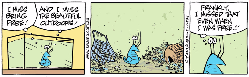 Swamp Cartoon - Bob Crayfish Outddors ComicFebruary 28, 2019