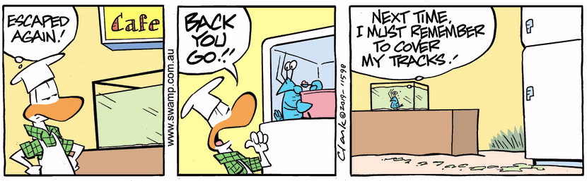 Swamp Cartoon - Bob Crayfish Escaped ComicMarch 2, 2019