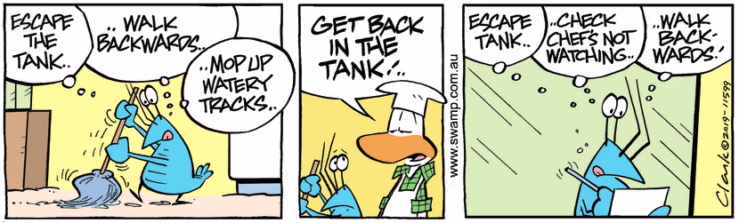 Swamp Cartoon - Bob Crayfish Tank ComicMarch 4, 2019