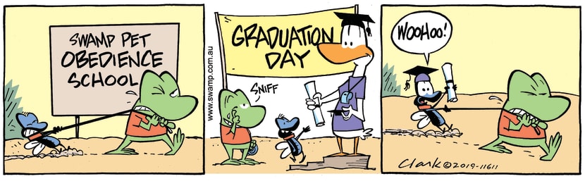 Swamp Cartoon - Pet Obedience Graduation ComicMarch 18, 2019