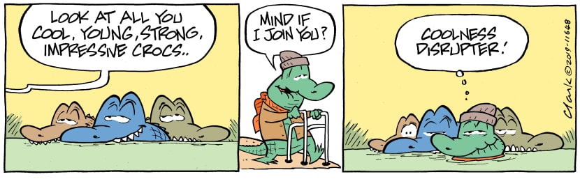 Swamp Cartoon - Old Man Croc Disruptor comicApril 30, 2019