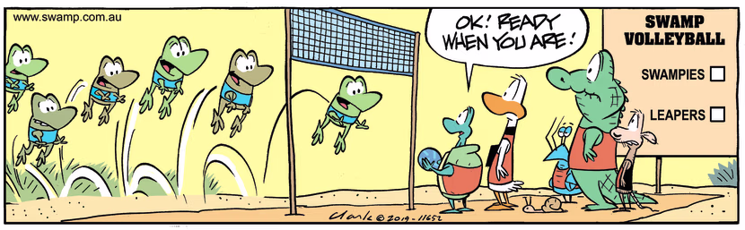 Swamp Cartoon - Swamp Volleyball ComicMay 4, 2019