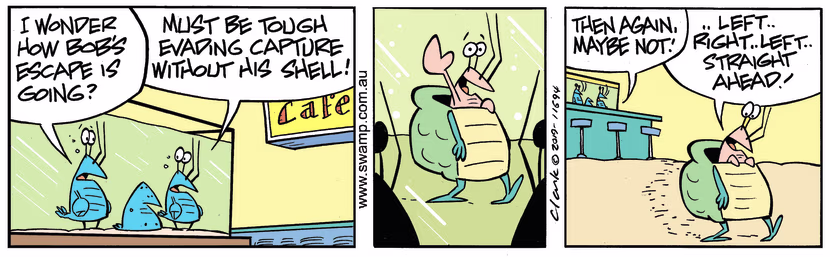 Swamp Cartoon - Bob Crayfish ShellJune 21, 2019