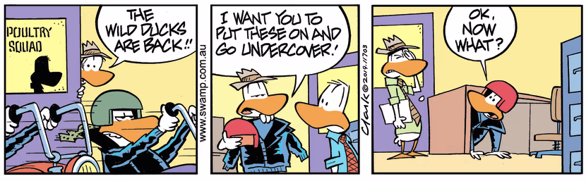 Swamp Cartoon - Poultry Squad Undercover ComicJuly 2, 2019