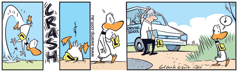 Swamp Cartoon - Ding Duck Driving SchoolDecember 19, 2019