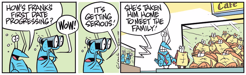 Frank Crayfish and his first time date have hit it off so well she is taking him to meet family. Swamp Cartoon - Frank Crayfish to Meet FamilyFebruary 1, 2020