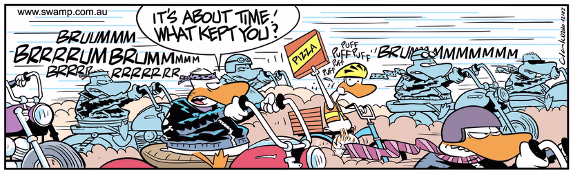 Swamp Cartoon - Wild Ducks Order PizzaOctober 21, 2020