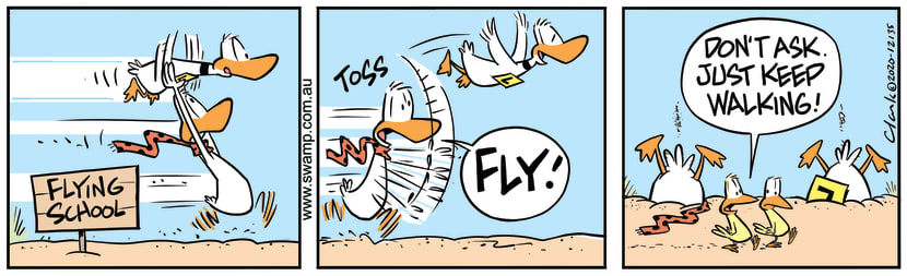 Swamp Cartoon - Ding Duck Take-off AssistanceNovember 20, 2020