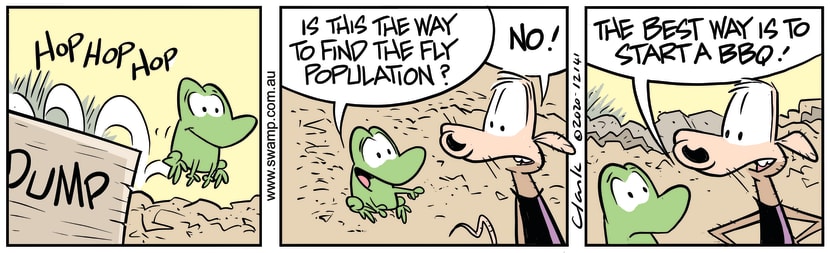 Swamp Cartoon - Mort Frog Fly PopulationNovember 27, 2020