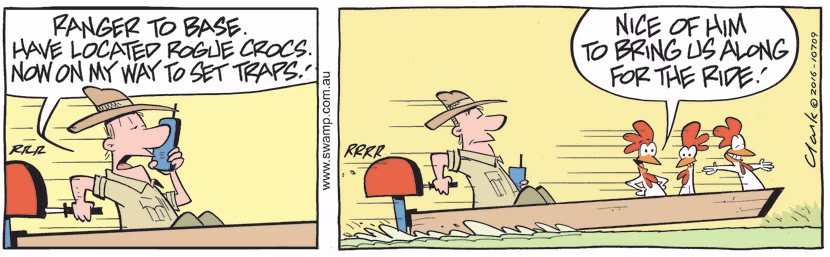 Swamp Cartoon - Set Rogue Croc TrapsJune 23, 2022