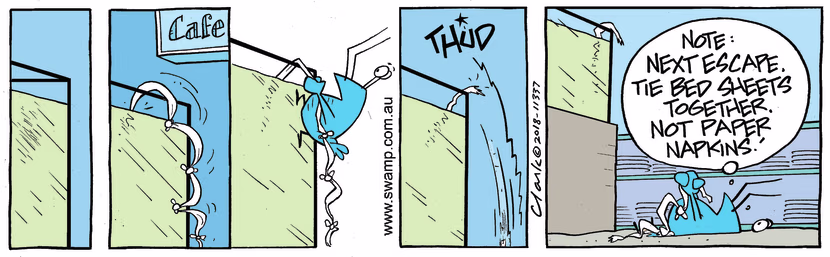 Swamp Cartoon - Foolproof Escape PlanJune 17, 2023