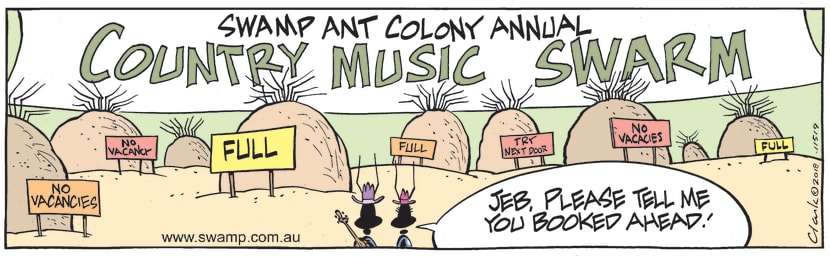 Swamp Cartoon - Country Music SwarmAugust 21, 2023