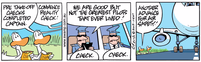 Swamp Cartoon - Take-off Checks ComicNovember 13, 2023