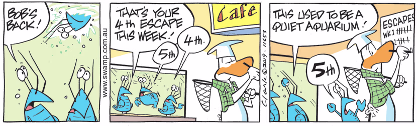Swamp Cartoon - Bob Crayfish Fifth Attempt ComicNovember 18, 2023