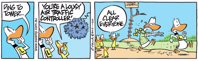 Swamp Cartoon - Air Traffic Controller AnnoyedDecember 1, 2023