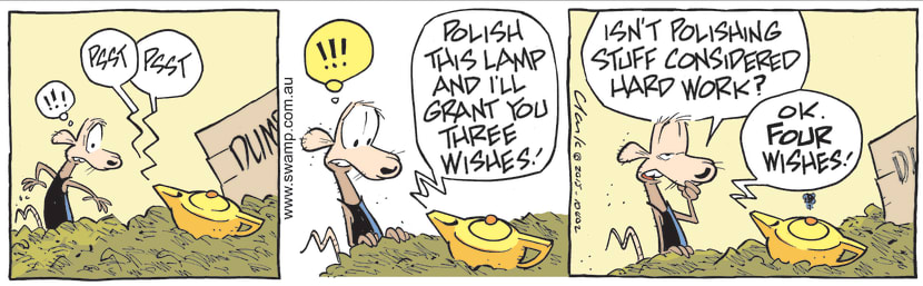 Swamp Cartoon - Genie From the LampFebruary 10, 2022