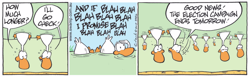 The Swamp Ducks are keeping their heads under water to avoid all the chatter above about election rhetoric. Swamp Cartoon - Keeping Their Heads Under WaterSeptember 3, 2021
