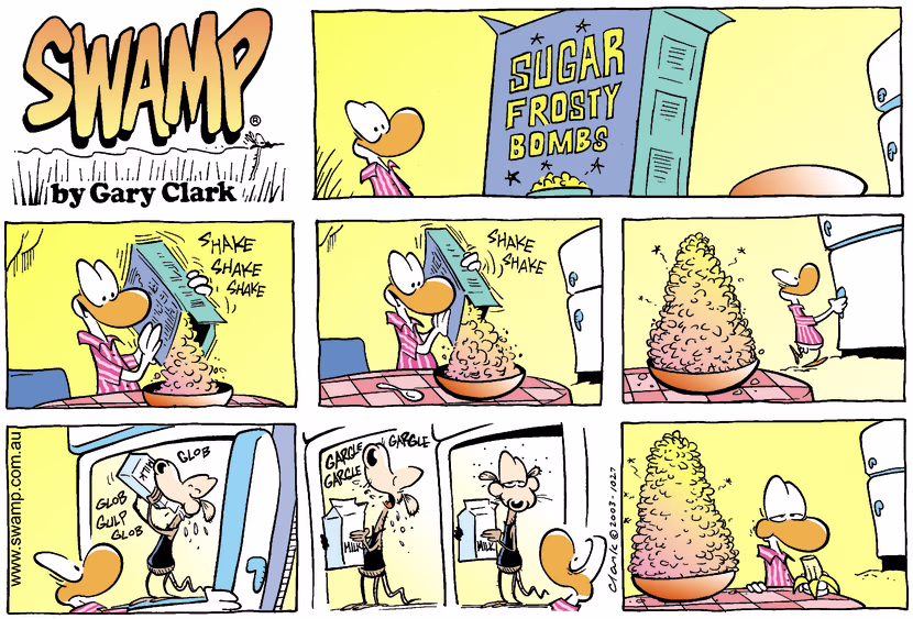 Swamp Cartoon - Frosty BombsMarch 16, 2003