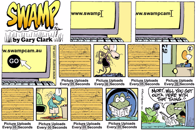 Swamp Cartoon - Web Cam in Swamp comicMay 11, 2003