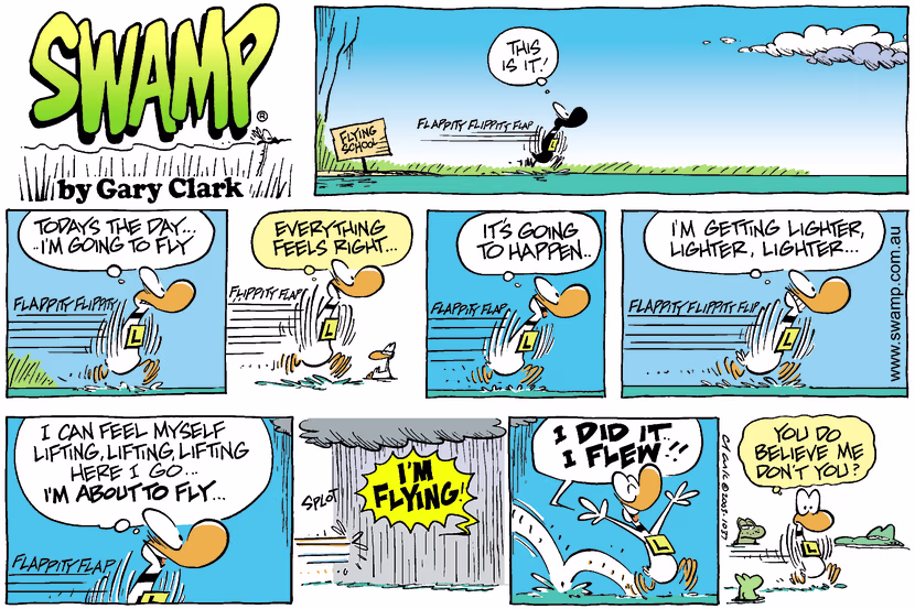 Swamp Cartoon - FlyingSeptember 7, 2025