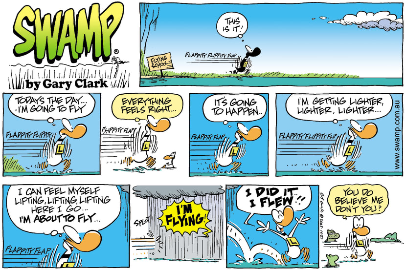 Swamp Cartoon - FlyingMay 25, 2003