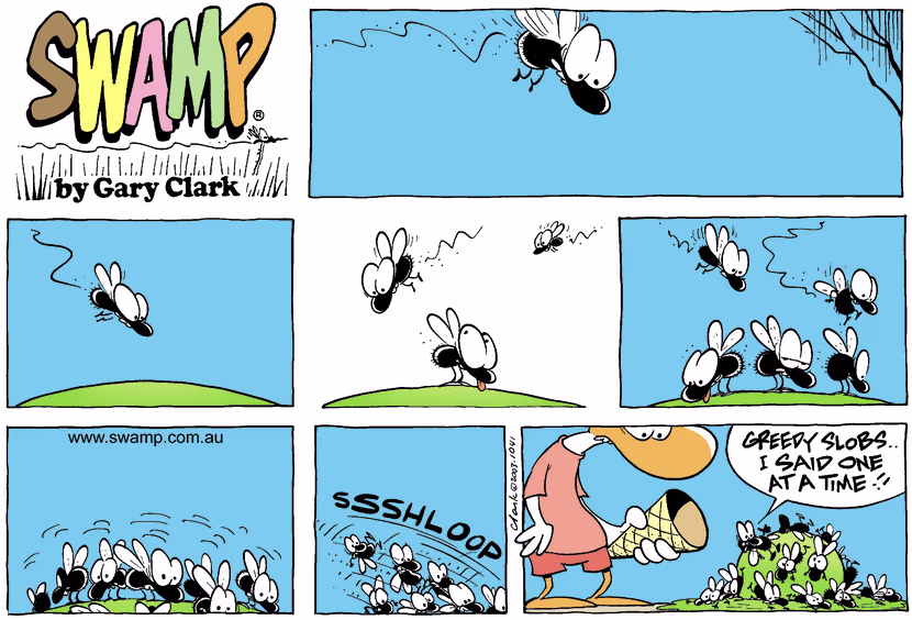 Swamp Cartoon - GreedJune 22, 2003