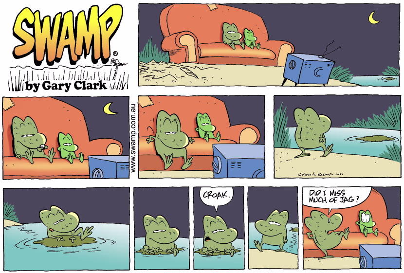 Swamp Cartoon - Frog DutiesNovember 2, 2003